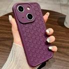 For iPhone 14 Honeycomb Cooling TPU Phone Case(Purple) - 1