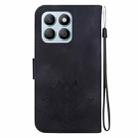 For Honor X8b Lotus Embossed Leather Phone Case(Black) - 3