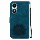 For Honor X5 Plus / Play 40C Lotus Embossed Leather Phone Case(Dark Blue) - 3