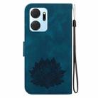 For Honor X7a Lotus Embossed Leather Phone Case(Dark Blue) - 3