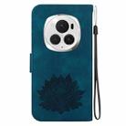 For Honor Magic6 Pro Lotus Embossed Leather Phone Case(Dark Blue) - 3