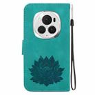 For Honor Magic6 Pro Lotus Embossed Leather Phone Case(Green) - 3