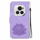 For Honor Magic6 Pro Lotus Embossed Leather Phone Case(Purple) - 3