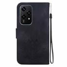 For Honor 200 Lite Global Lotus Embossed Leather Phone Case(Black) - 3