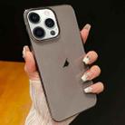 For iPhone 12 Pro Crystal Clear Glitter PC Phone Case(Transparent Black) - 1