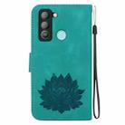 For Tecno Pop 5 LTE Lotus Embossed Leather Phone Case(Green) - 3