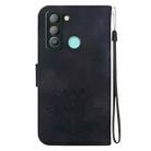 For Tecno Pop 5 LTE Lotus Embossed Leather Phone Case(Black) - 3