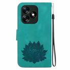 For Tecno Spark 10 4G / Spark 10C Lotus Embossed Leather Phone Case(Green) - 3