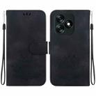 For Tecno Spark 10 4G / Spark 10C Lotus Embossed Leather Phone Case(Black) - 1