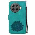 For Tecno Spark 20 Pro+ Lotus Embossed Leather Phone Case(Green) - 3
