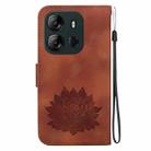 For Tecno Spark Go 2023 / Pop 7 Pro Lotus Embossed Leather Phone Case(Brown) - 3