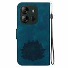 For Tecno Spark Go 2023 / Pop 7 Pro Lotus Embossed Leather Phone Case(Dark Blue) - 3