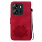 For Tecno Spark Go 2023 / Pop 7 Pro Lotus Embossed Leather Phone Case(Red) - 3