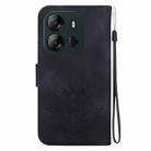 For Tecno Spark Go 2023 / Pop 7 Pro Lotus Embossed Leather Phone Case(Black) - 3