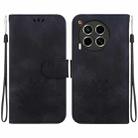 For Tecno Camon 30 4G / 5G Lotus Embossed Leather Phone Case(Black) - 1