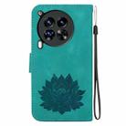 For Tecno Camon 30 Premier 5G Lotus Embossed Leather Phone Case(Green) - 3