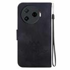 For Tecno Camon 30 Pro Lotus Embossed Leather Phone Case(Black) - 3
