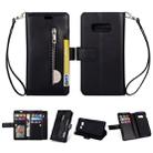 For Samsung Galaxy S10e Multifunctional Zipper Horizontal Flip Leather Case with Holder & Wallet & 9 Card Slots & Lanyard(Black) - 1
