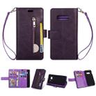 For Samsung Galaxy S10e Multifunctional Zipper Horizontal Flip Leather Case with Holder & Wallet & 9 Card Slots & Lanyard(Purple) - 1