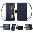 For Samsung Galaxy S10e Multifunctional Zipper Horizontal Flip Leather Case with Holder & Wallet & 9 Card Slots & Lanyard(Blue) - 1
