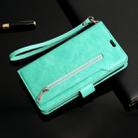 For Samsung Galaxy Note10+ Multifunctional Zipper Horizontal Flip Leather Case with Holder & Wallet & 9 Card Slots & Lanyard(Mint Green) - 7