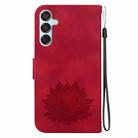 For Samsung Galaxy M15 / F15 Lotus Embossed Leather Phone Case(Red) - 3
