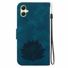 For Samsung Galaxy A05 Lotus Embossed Leather Phone Case(Dark Blue) - 3