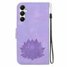 For Samsung Galaxy A05s Lotus Embossed Leather Phone Case(Purple) - 3
