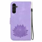 For Samsung Galaxy A15 Lotus Embossed Leather Phone Case(Purple) - 3