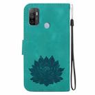 For Samsung Galaxy A33 5G Lotus Embossed Leather Phone Case(Green) - 3