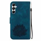 For Samsung Galaxy A35 5G Lotus Embossed Leather Phone Case(Dark Blue) - 3