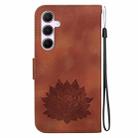 For Samsung Galaxy A55 5G Lotus Embossed Leather Phone Case(Brown) - 3