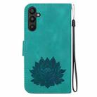 For Samsung Galaxy A34 5G Lotus Embossed Leather Phone Case(Green) - 3