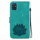 For Samsung Galaxy A51 5G Lotus Embossed Leather Phone Case(Green) - 3