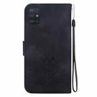 For Samsung Galaxy A51 5G Lotus Embossed Leather Phone Case(Black) - 3