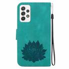 For Samsung Galaxy A72 4G / 5G Lotus Embossed Leather Phone Case(Green) - 3