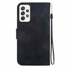 For Samsung Galaxy A72 4G / 5G Lotus Embossed Leather Phone Case(Black) - 3