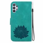 For Samsung Galaxy A32 5G Lotus Embossed Leather Phone Case(Green) - 3