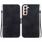For Samsung Galaxy S22+ 5G Lotus Embossed Leather Phone Case(Black) - 1