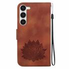 For Samsung Galaxy S23 5G Lotus Embossed Leather Phone Case(Brown) - 3