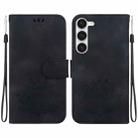 For Samsung Galaxy S23 5G Lotus Embossed Leather Phone Case(Black) - 1