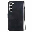 For Samsung Galaxy S23 5G Lotus Embossed Leather Phone Case(Black) - 3