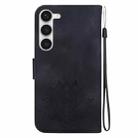 For Samsung Galaxy S23+ 5G Lotus Embossed Leather Phone Case(Black) - 3