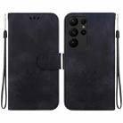 For Samsung Galaxy S23 Ultra 5G Lotus Embossed Leather Phone Case(Black) - 1