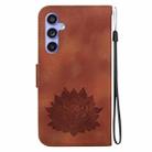 For Samsung Galaxy S23 FE 5G Lotus Embossed Leather Phone Case(Brown) - 3