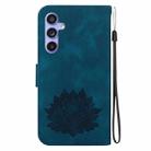 For Samsung Galaxy S23 FE 5G Lotus Embossed Leather Phone Case(Dark Blue) - 3