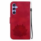 For Samsung Galaxy S23 FE 5G Lotus Embossed Leather Phone Case(Red) - 3