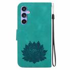 For Samsung Galaxy S23 FE 5G Lotus Embossed Leather Phone Case(Green) - 3