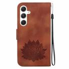 For Samsung Galaxy S24 5G Lotus Embossed Leather Phone Case(Brown) - 3