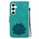 For Samsung Galaxy S24 5G Lotus Embossed Leather Phone Case(Green) - 3